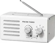 Transistor Radio - AM FM Portable Radio with Best Reception, Built-in Speaker, Headphone Jack, Supports USB Power/Battery Operated Radio for Home/Outdoor/Camping (White)