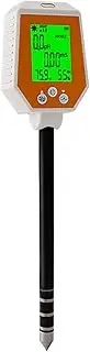 Brilluxa Soil Tester, 6-in-1 pH EC Moisture Meter with Light Temperature Humidity Sensor, Digital Soil Conductivity Tester for Gardening Farming