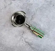 Coffee Espresso Vacuum Dye Wood 58mm E61 Bottomless Portafilter - Short Green Ha
