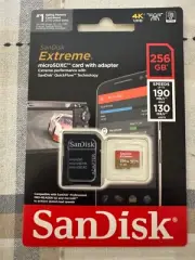SanDisk 256GB Extreme UHS-I microSDXC Memory Card with SD Adapter