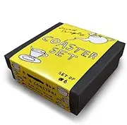 Official David Shrigley | Boxed Coaster Gift Set | 6 Pack | Funny Humorous | By Brainbox Candy