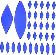 MUELODSIC 35Pcs Iridescent Glass Tiles for Crafts Leaf Shaped DIY Pieces for Home Decoration Vases and Garden Art for Patterns and Creative Projects