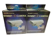 IR Bullet Fake Dummy Surveillance Security Camera with Rec Light 2 PACK SEE PICS