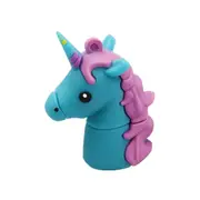 Fashion Single Horn Horse Design USB Flash Drive U Disk USB 2.0 blue_32G