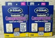 Dr. Scholl's Compression Support Socks For Women Small Sheer Beige Closed Toe-2