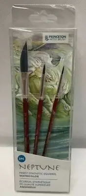 Princeton Neptune Artist Paint Brush. Synthetic Squirrel 3pc Set