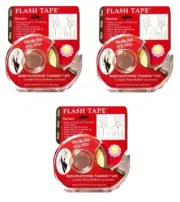 Braza Double Sided Flash Tape, 20 ft Roll - 3 Pc Lot - Secure Bra Straps Modesty