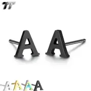 TT Stainless Steel Initial Letter A Stud Earrings A pair (EC120A)2023 NEW