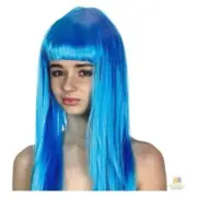 LONG WIG Straight Party Hair Costume Fringe Cosplay Fancy Dress 70cm Womens - Li