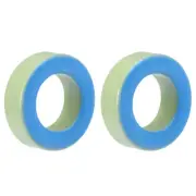 2pcs 12.2 x 20.5 x 6.5mm Ferrite Ring Iron Powder Toroid Cores Light Green Blue