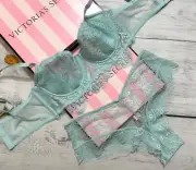 Victoria's Secret Dream Angels Wicked Unlined Balconette Bra Cheeky Set Blue