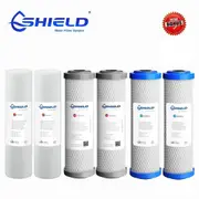 3 Stage Water Filter Replacement Cartridges Pack 10" x 2.5" Sediment Carbon 0.5