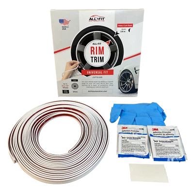 All-Fit Rim Trim [White] Ring Molding Color Wheel Band Kit for Subaru (for: Mini)