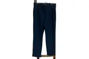 Marco Pollo Line Patterned Leg Blue/Black Pants Ladies Sz 10 NEW