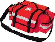 First Aid Bag Empty,First Responder Emergency Bag,EMS EMT Trauma Bag Empty,Medical Bag with Reflective Strips,Great for Rescue Squads,Lifeguard,Firefighter(Red)