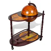 Globe Bar Wine Stand Eucalyptus Wood Freestanding Racks
