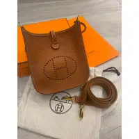 在飛比找蝦皮購物優惠-超新真品 Hermes mini Evelyne TPM 金