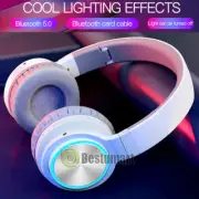 LED Gaming Headset Wireless Mic Headphones Stereo Bass Surround For PS4 PC Xbox