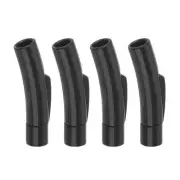 4mm Hole Column Clasps, 4Pcs Leather Cord End Clasp Connectors, Black（8mm）