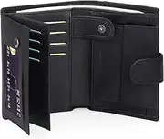 [SENDEFN] Men's Wallets with RFID Protection, Large Genuine Leather Men's Wallet in Portrait Format, Trifold Purse for Men, Wallet Purse with 16 Card Slots & Coin Pocket