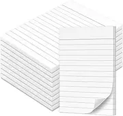 Fantastino® A6 Ruled Notepad - Pack of 10, 500 Sheets (50 Per Pad) 90 g/m² Premium Paper. Small Notepads with Lines, Writing Pad, Mini Notes Tear Off for Office, Home, School, University