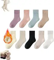 [ZPLMIDE] Cooperative Winter Thermal Socks Thermal Boot Socks for Women Men, Cute Crew Socks Boot Socks for Women Fuzzy Socks