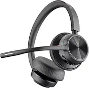 Plantronics Poly - Voyager 4320 UC Wireless Headset + Charge Stand - Headphones with Boom Mic - Connect to PC/Mac via USB-A Bluetooth Adapter, Cell Phone via Bluetooth - Works with Teams, Zoom &More