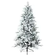 5FT Festive Decoration Flocked Tree Christmas Tree Suitable For Christmas New Year Wedding Party Home Christmas Indoor O