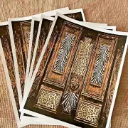 Pat Tyler Dollhouse Miniature Wallpaper Zebra/Leopard Panels Wainscoting 2360