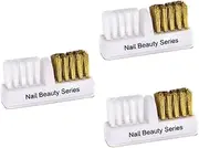Minkissy 3sets Convenient Mini Nail Polishing Brush for Fashion Cleaning Deep Cleaning 3pcs*3