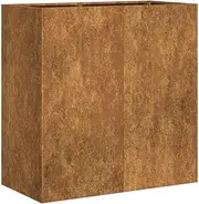 Weathering Steel Planter Rusty 80x40x80 cm - Modern Outdoor Garden Pot for Patio, Balcony & Backyard - Durable & Stylish Plant Container