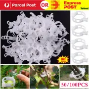 50/100Pcs Tomato Greenhouse Garden Plant Support Veggie Clips Trellis Twine