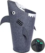 PIKL Glow in the Dark Shark Hamper for Kids - Unique Patented Design, Large Durable Toy Storage, Laundry Basket for Boys and Girls, Baby Shark Theme