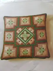 VTG 1974 STAR BARGELLO Needlepoint PILLOW KIT Columbia Minerva BOYLES