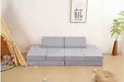 All 4 Kids Ollie 10 PCS Modular Play Couch Set - Grey