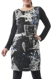 Jersey Slv Shift Dress--ORI-61052