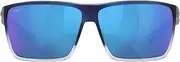 [Costa Del Mar] Rincon Sun Glasses, Fishing and Watersports Sunglasses, Matte Deep Blue Fade/Blue Mirrored 580G, 63 mm, Matte Deep Blue Fade/Blue Mirrored Polarized 580g, Large