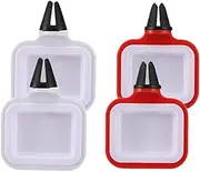 4 PCS Dip Clip in-car Sauce Cup Holder, Ketchup Mini Dipping Sauce Cups,Vehicle Sauce Holder for Ketchup and Dipping Sauces,Car Accessories Sauce Container for Vents of Vehicle