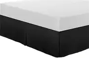 BBPM Bed Skirt Solid Color Bed Skirt Ruffled Bed Skirt Cover Bedroom Bed Cover Bed Skirt Non-Slip Mattress Cover Bedsheet/Bedspread,Black,Queen/150 * 200cm
