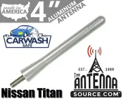 **SHORT** 4" ALUMINUM SILVER ANTENNA MAST-FITS: 2019-2022 Nissan Titan