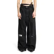 [ANN DEMEULEMEESTER] Polly 5 Pocket Distressed High Comfort Jeans Black