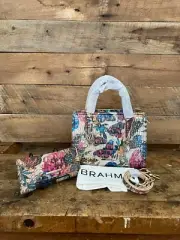 Brahmin Cami Mariposa Melbourne Leather Satchel & Cordelia Wallet----NWT