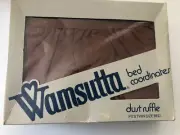 Wamsutta dust ruffle percale fits twin size bed brown
