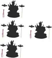 Vaguelly 16 Sets Scratch Painting Party Scratch Paper Halloween Scratch Paper Scratch Paper School Reward DIY Scratch Scratch Paper Rainbow Scratch Paper Black