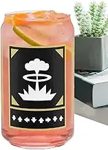 Cool Drinking Glasses,Creative Printed Cool Glass Cups | Unique Glassware, Fun Cocktail Glasses, Reusable Tall Water Glasses for Holiday Drinkware