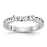 1.02ct. CZ Solid Real 14k White Gold Wedding Wedding Band Ring
