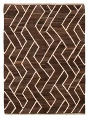 Vintage Hand Woven Carpet 4'8" x 6'3" Traditional Wool Kilim Rug