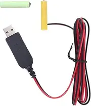 AA Battery Eliminators Supply Adapter - 1m Voltage Converter Cable 5V to 3V | Replace Adapter | USB Supply Cable Replace AA/AAA Batteries for LED Lights, Small Fans, Game Consoles