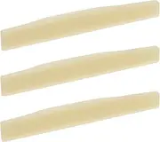SING F LTD 3PCS Unbleached Buffalo Bone Bridge Saddle Compatible with Martin Style 6-String Acoustic Guitars Parts 73.66 x 2.73 x 10.16mm