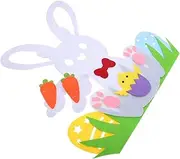 ASAKKURA Easter Egg Rabbit Door Sticker Unfinished Easter Decorations Felt Bunny DIY Rabbit Felt Craft Bunny Craft Rabbit Ornament Easter Party Window Rabbit Decor Non-Woven Fabric